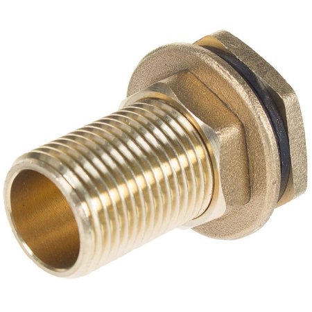 Штуцер металлический врезка в бак с наружней резьбой НР 1/2"