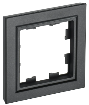 Рамка IEK Brite 1 пост, цвет черный, арт. BR-M12-K02
