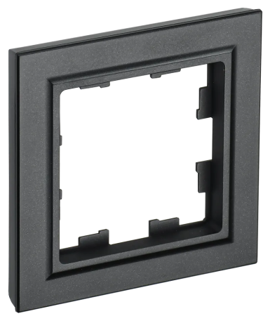 Рамка IEK Brite 1 пост, цвет черный, арт. BR-M12-K02