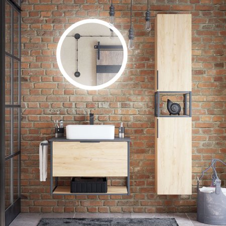 Пенал подвесной Фрейм коричневый 158х35х30см Пенал подвесной Фрейм коричневый 158х35х30см