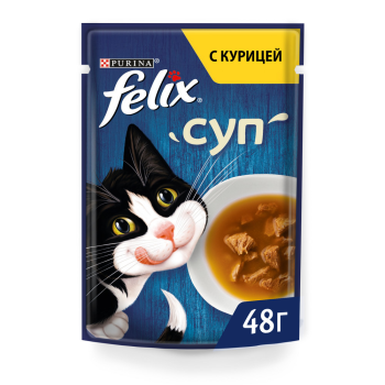 Корм консервированный для кошек Felix курица суп 48г Корм консервированный для кошек Felix курица суп 48г