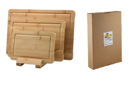 Набор досок разделочных 38/31/23х27/21/15см 7мм бамбук 3шт цвет коричневый