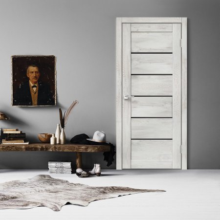 Дверь межкомнатная Линия 1 дуб трэвис серый 800х2000 мм