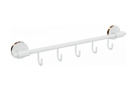 Планка с 5 крючками LORD цвет белый