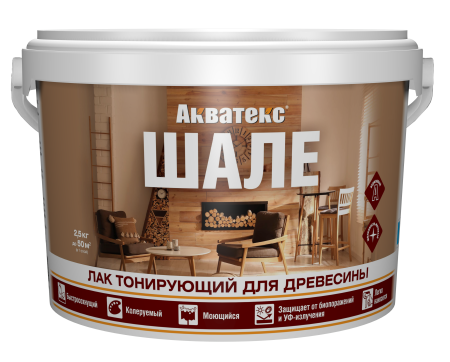 Лак Рогнеда Акватекс ШАЛЕ защитно-декоративный ваниль 2,5 кг