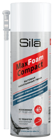 Пена монтажная всесезонная Sila Home Max Foam Compact с аппликатором 400 мл