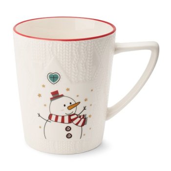 Кружка Funny Snowman, 420 мл, фарфор цвет белый
