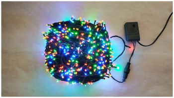 Гирлянда для улицы нить на катушке 100м мультиколор 1000 LED ламп прозрачный провод