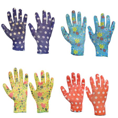 Перчатки садовые полиэстер L разноцветный