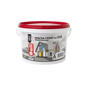 Краска Dali акриловая по OSB белая 3 кг матовая