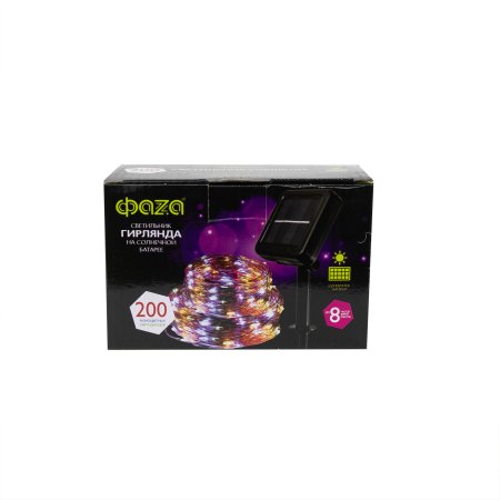 Светильник садовый ФАZA Гирлянда на солнечной батарее 220см