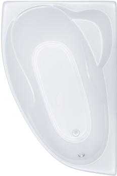 Ванна Кайли акриловая 150х100см с каркасом, переливом, панелью левая Ванна Кайли акриловая 150х100см с каркасом, переливом, панелью левая