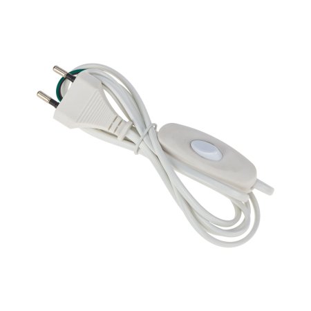 Шнур сетевой Rexant с выключателем без заземления 1,8 м 2,5А белый IP20