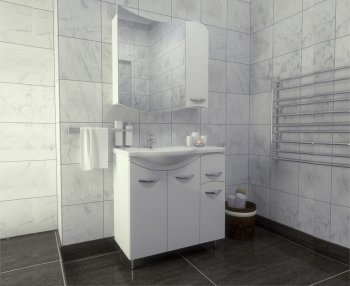 Тумба напольная Коралл 85х85х51см цвет белый