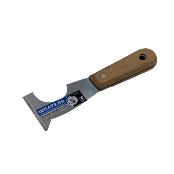 Шпатель для ржавчины многофункциональный малярный T4P 63мм, деревянная ручка