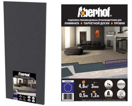 Подложка для напольных покрытий для ламината и паркета листовая пенополистирол 3 мм