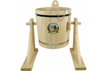 Обливное устройство Бацькина баня с пластиковой вставкой с переливом липа 20л