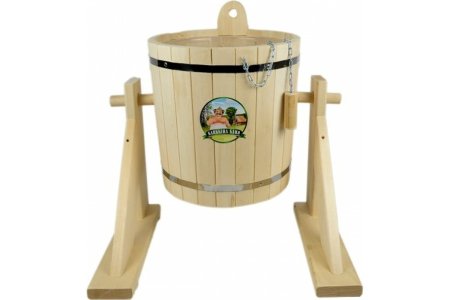 Обливное устройство Бацькина баня с пластиковой вставкой с переливом липа 20л