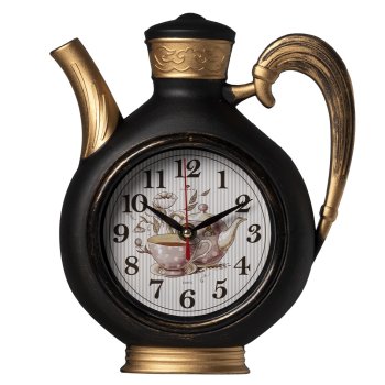 Часы настенные  Чайник  26,5х24см цвет черный/медь