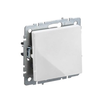 Переключатель встраиваемый IEK Brite 1 кл. белый, без подсветки, арт. BR-V12-0-10-K01