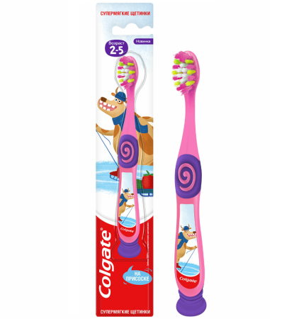 Зубная щетка Colgate Для детей 2-5+, жесткость мягкая