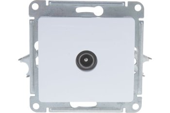Розетка TV одиночная встраиваемая Schneider Electric Glossa цвет белый, арт. GSL000191