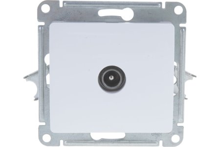 Розетка TV одиночная встраиваемая Schneider Electric Glossa цвет белый, арт. GSL000191