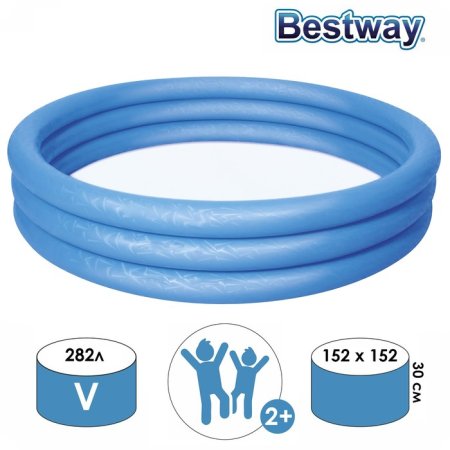 Бассейн надувной Bestway 152х152х30см 282л