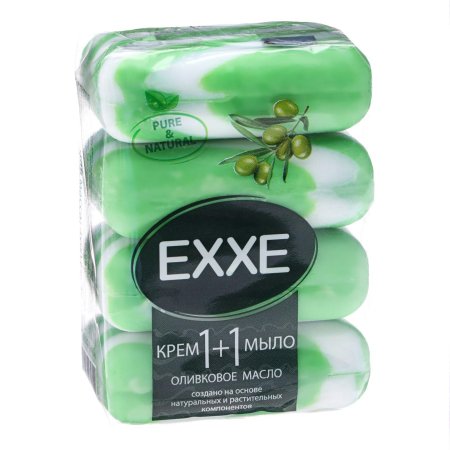 Крем-мыло Exxe 90г Зелёный чай 4шт.