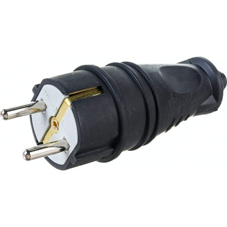 Вилка штепсельная NE-AD 16А 250В 2К+З чёрная прямая IP44