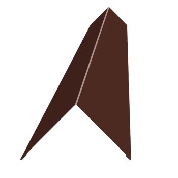 Конек плоский МеталлПрофиль 0,150х,0,150 х 2 метра шоколадно-коричневый 8017