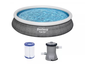 Бассейн надувной Bestway Fast Set 457х457х84см 9677л