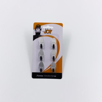 Крючки Овальные цвет хром 6шт