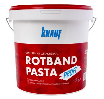 Шпатлевка Knauf Ротбанд Паста Profi белая 18 кг