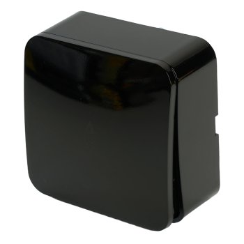 Выключатель накладной STEKKER София 1 кл. черный, арт. 49387