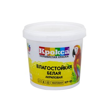 Краска водно-дисперсионная Завод Диола Крокса влагостойкая белая 1,5 кг