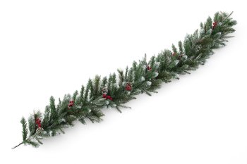 Еловая гирлянда 180 см Заснеженная зеленый