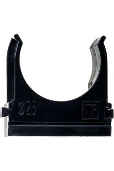 Держатель для труб 25 мм Промрукав черный уп.100шт. арт.pr.02725ч