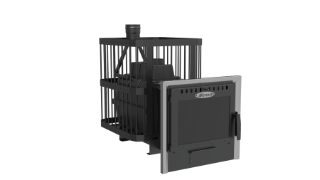 Печь банная Kennet Атлант 22П сетка ковка панорама М23