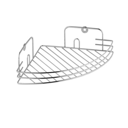 Полка для ванной 1 ярусная угловая Fora цвет хром