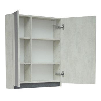 Шкаф-зеркало подвесной Сэнди 80х69х16см белый/графит