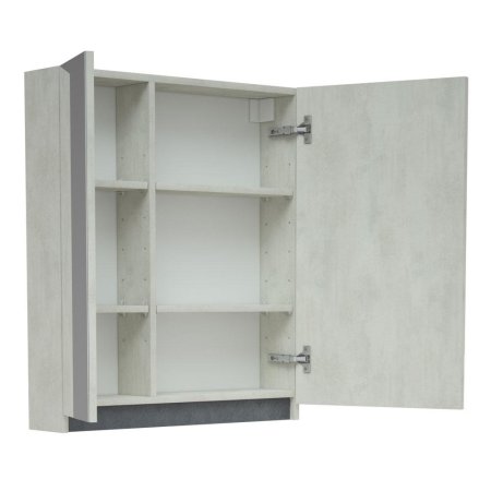 Шкаф-зеркало подвесной Сэнди 80х69х16см белый/графит