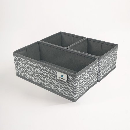 Органайзер хранение Листья 28х28х10см цвет серый