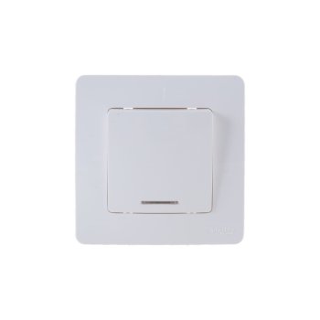 Выключатель встраиваемый Schneider Electric Blanca 1 кл. молочный, с подсветкой, арт. BLNVS010112