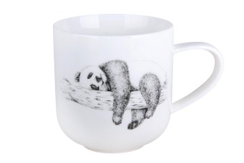 Кружка Panda, 450 мл, фарфор цвет белый