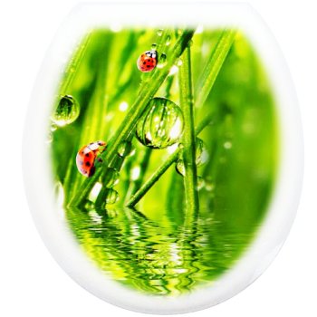 Сиденье для унитаза Божья коровка пластик цвет зеленый
