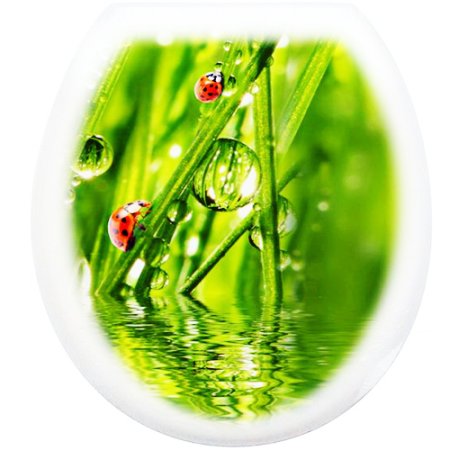 Сиденье для унитаза Божья коровка пластик цвет зеленый