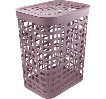Корзина для белья Хаос 44х36х52см цвет лавандовый Корзина для белья Хаос 44х36х52см цвет лавандовый
