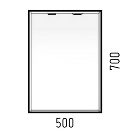 Шкаф-зеркало подвесной Орегон 70х50х15см серый Шкаф-зеркало подвесной Орегон 70х50х15см серый