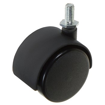 Опора колесная поворотная резьбовая с козырьком Ø40 мм на резьбе M8